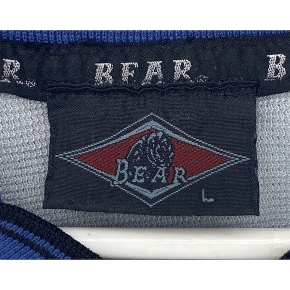 Bear Surf Shirt Men Size Large Logo Pull Over Top V Neck Grey Vintage 1990's - Picture 4 of 10